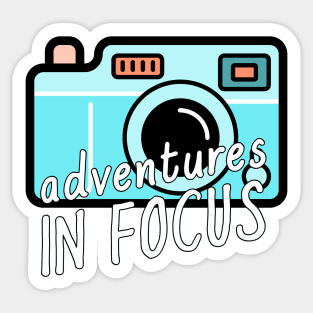 adventures in focus Sticker